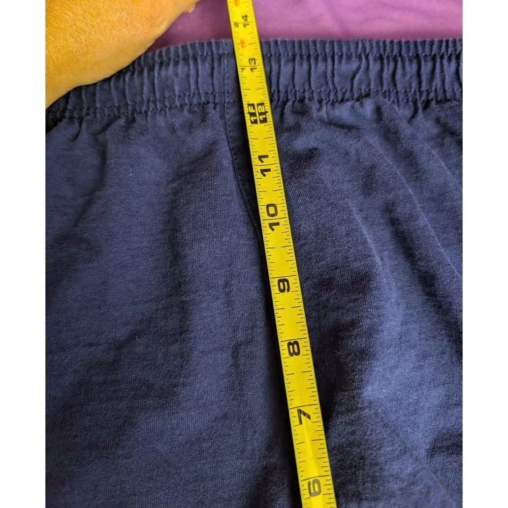 Vintage Fruit of the Loom Navy Blue Cotton Jersey Racquetball Shorts 2XL Y2K
